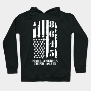 Retro 8645 Anti Trump Make America Think Again Hoodie